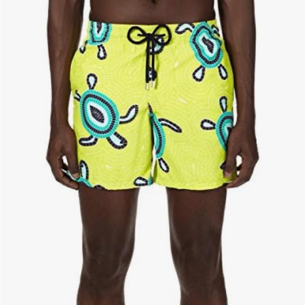 Vilebrequin Men's Moorea Mosaic Turtles Swim Trunk size large